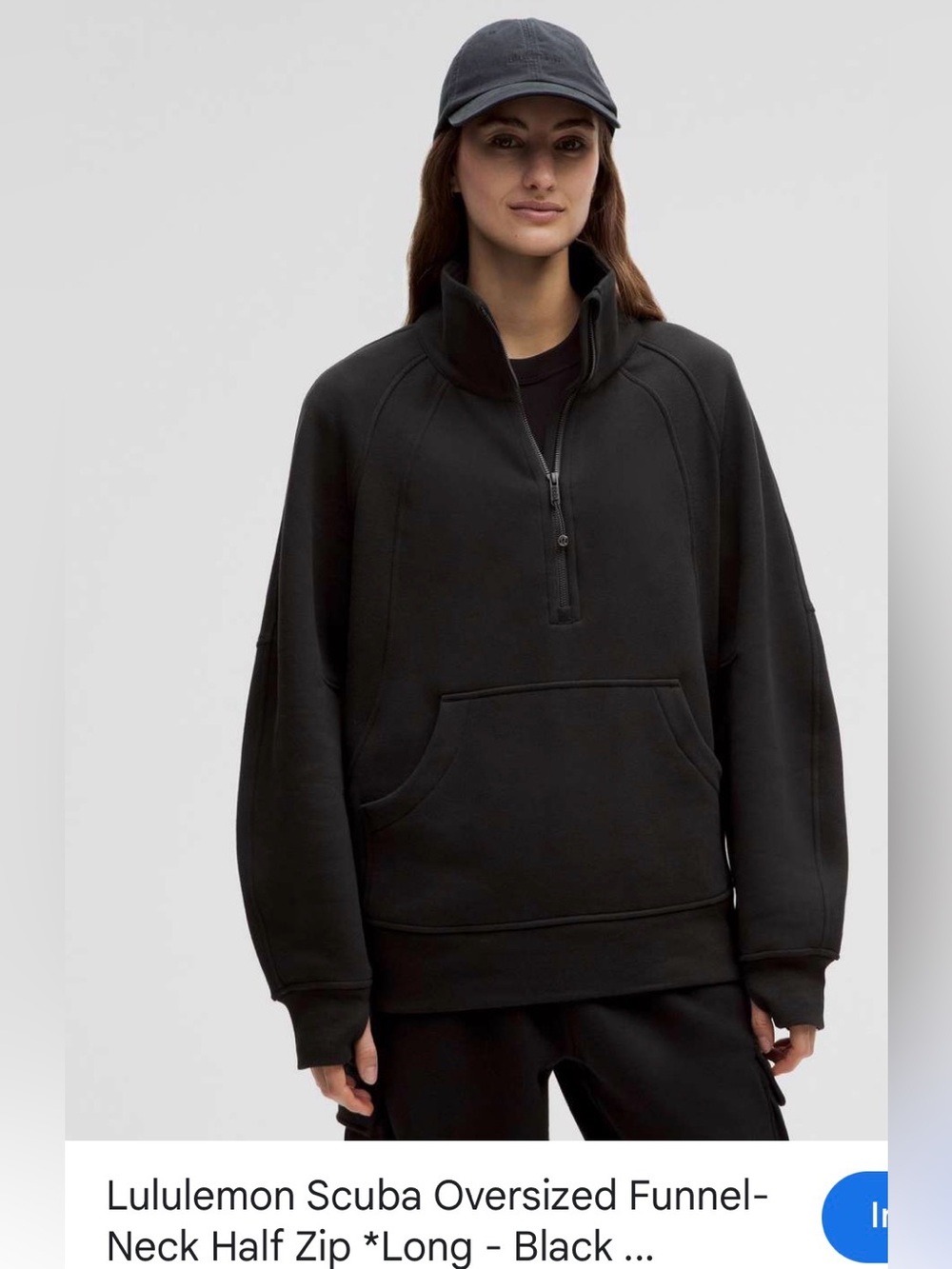 lululemon athletica women’s Black Quarter-Zip Sweatshirt